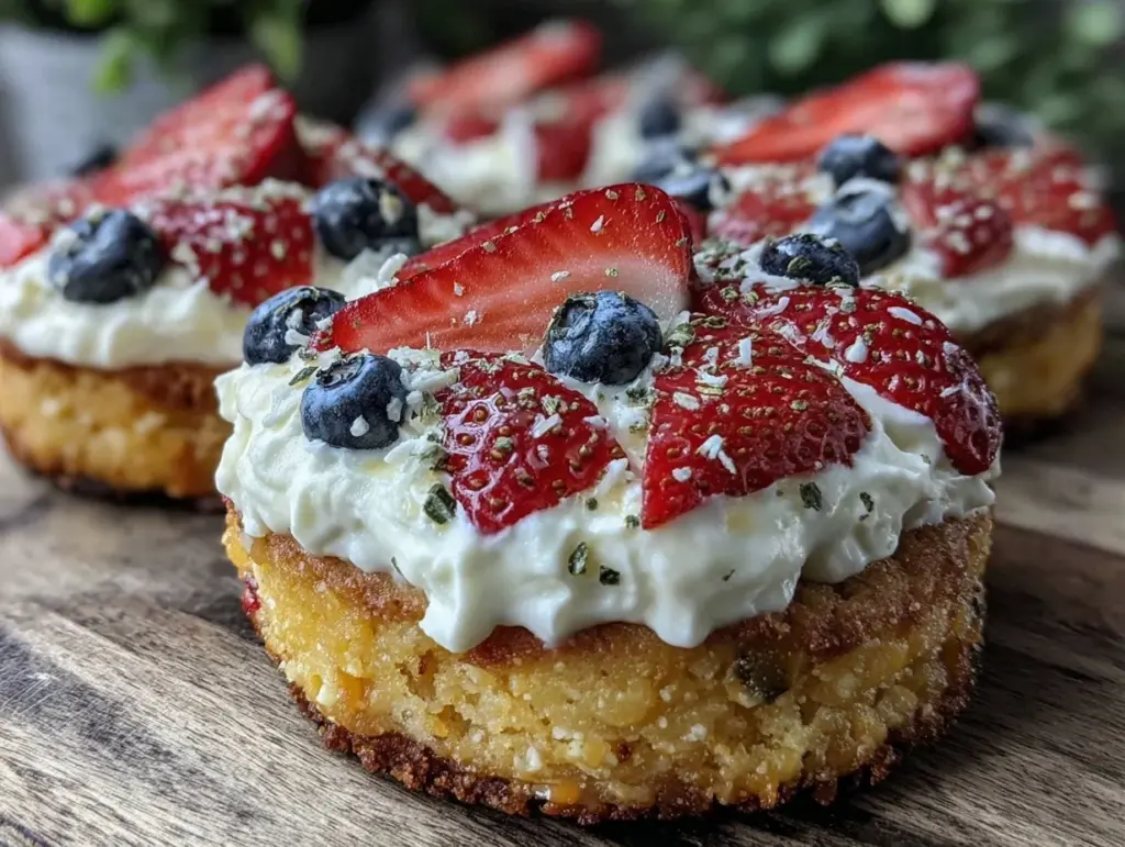 mini american flag fruit pizzas - featured image