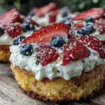 mini american flag fruit pizzas - featured image