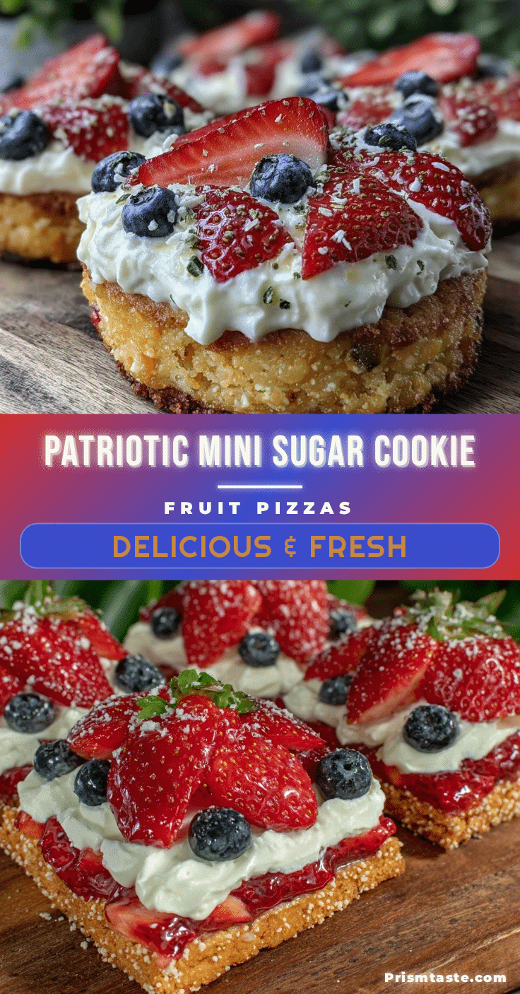 mini american flag fruit pizzas recipe