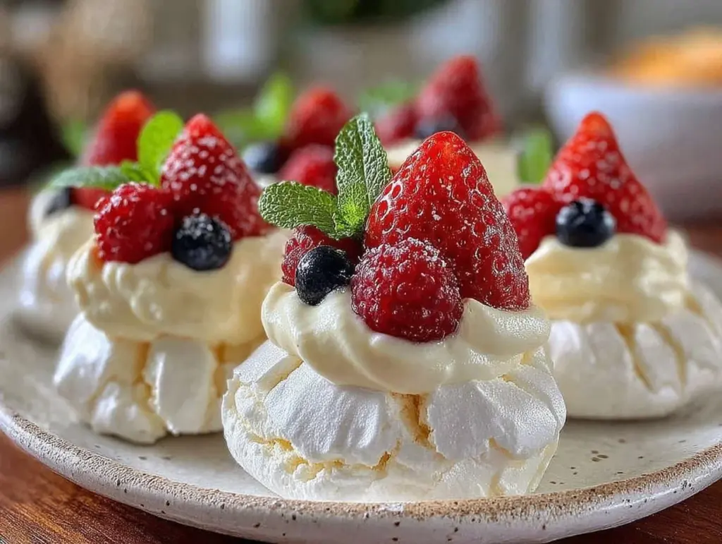 mini pavlova cookies - featured image