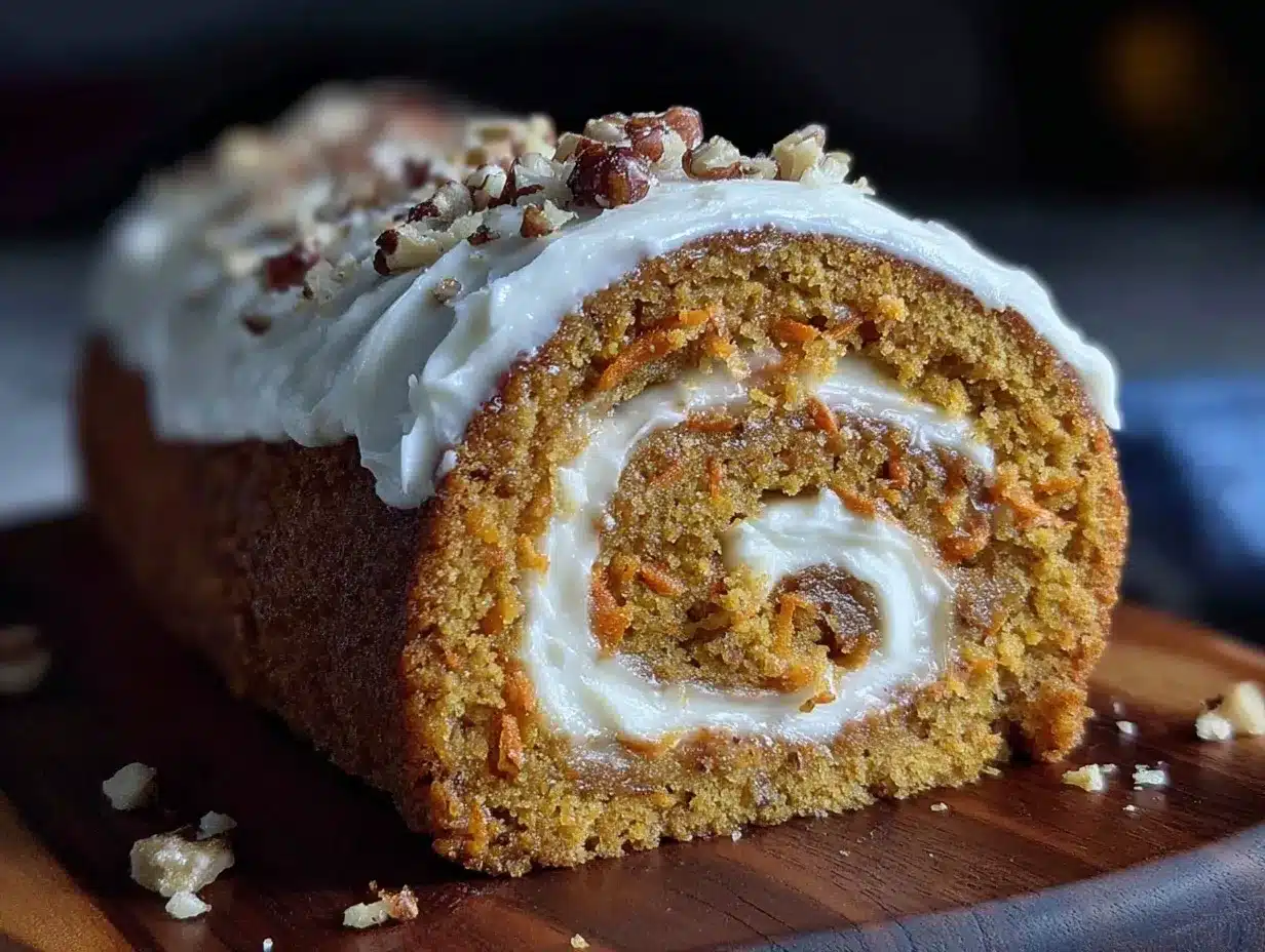 moist carrot cake swiss roll preparation steps