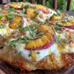 Peach and Burrata Naan Pizza - featured image