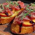 Peach Prosciutto Crostini - featured image