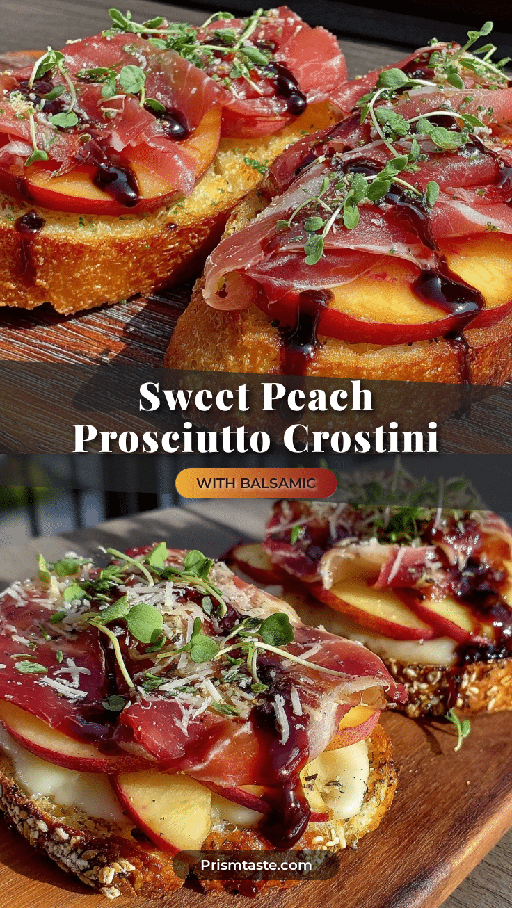 Peach Prosciutto Crostini recipe