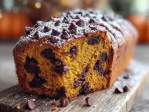 pumpkin chocolate chip bread - featured image