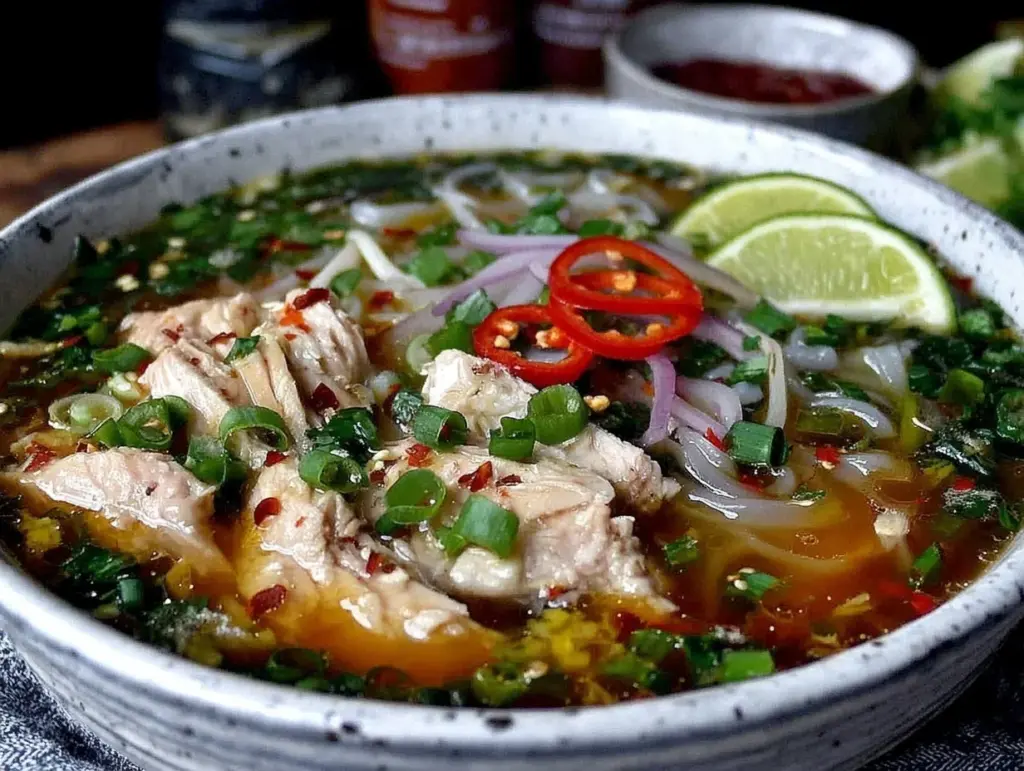 quick chicken pho - featured image