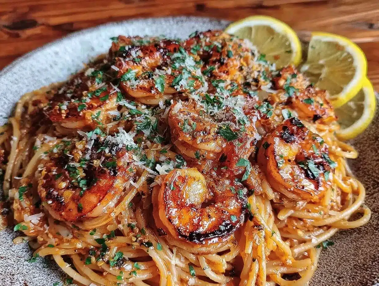 quick garlic butter shrimp pasta preparation steps