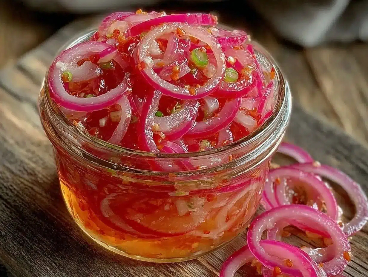 quick tangy pickled red onions preparation steps