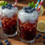 red white blue layered cocktail - featured image