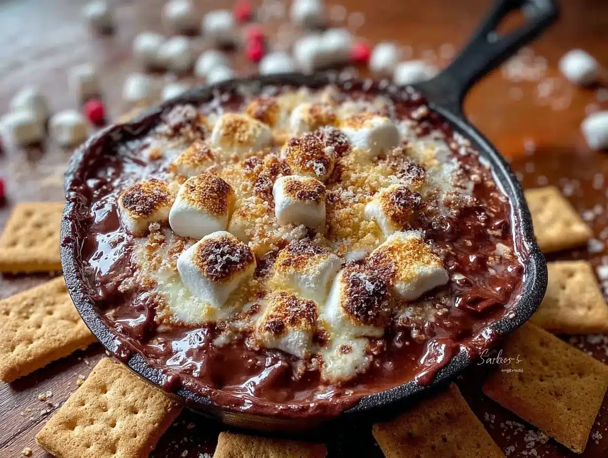 s’mores dip skillet preparation steps