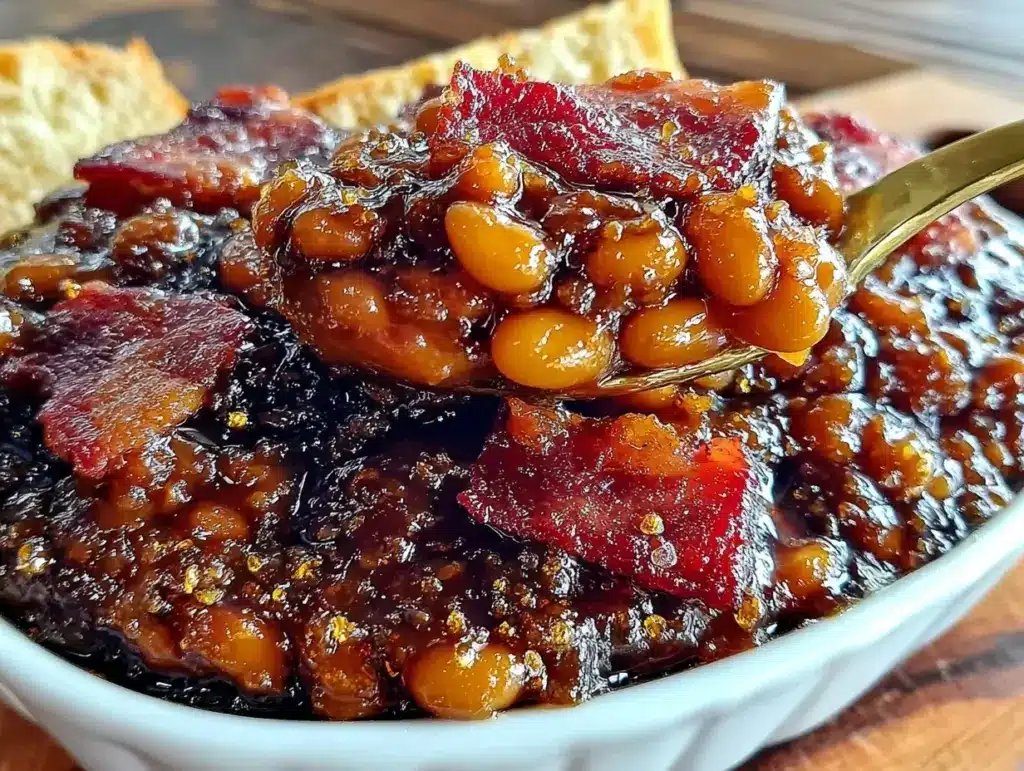 savory baked beans - featured image