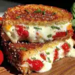 savory caprese grilled cheese - featured image