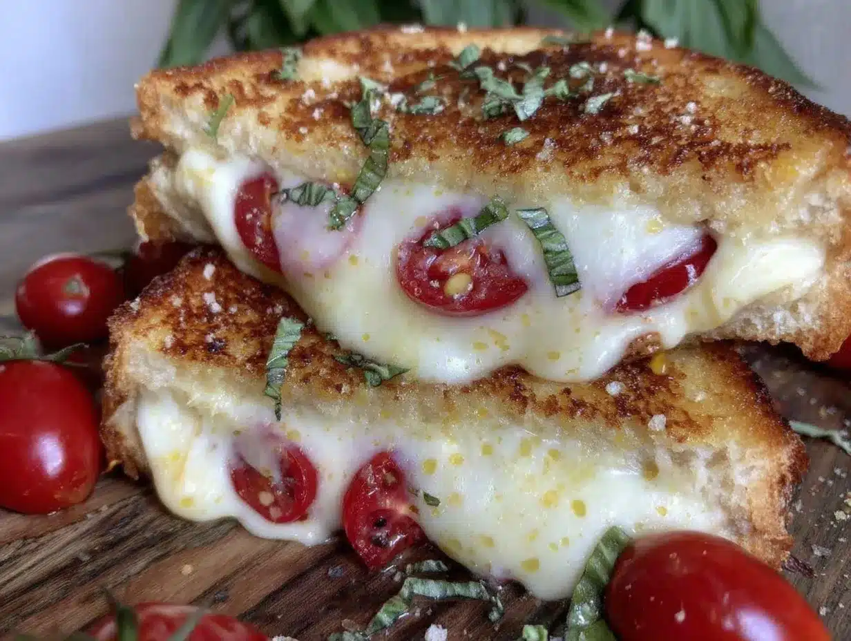 savory caprese grilled cheese preparation steps