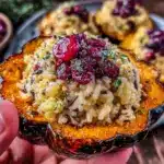 savory stuffed acorn squash - featured image