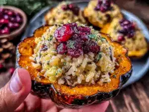 savory stuffed acorn squash - featured image
