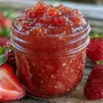 small batch strawberry freezer jam - featured image