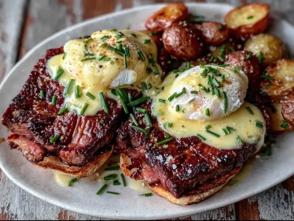 steak and eggs benedict - featured image