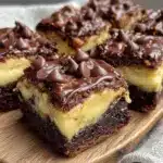stuffed cookie dough brownies - featured image