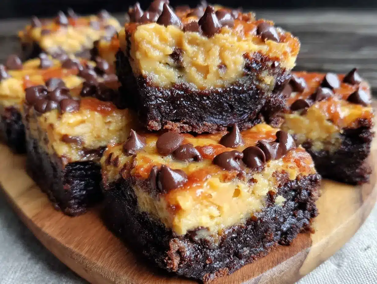 stuffed cookie dough brownies preparation steps