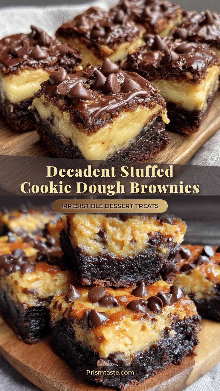 stuffed cookie dough brownies recipe