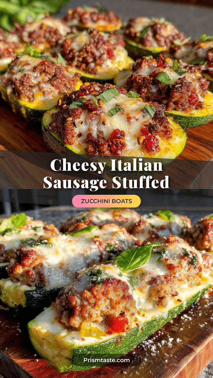 stuffed zucchini boats with italian sausage recipe