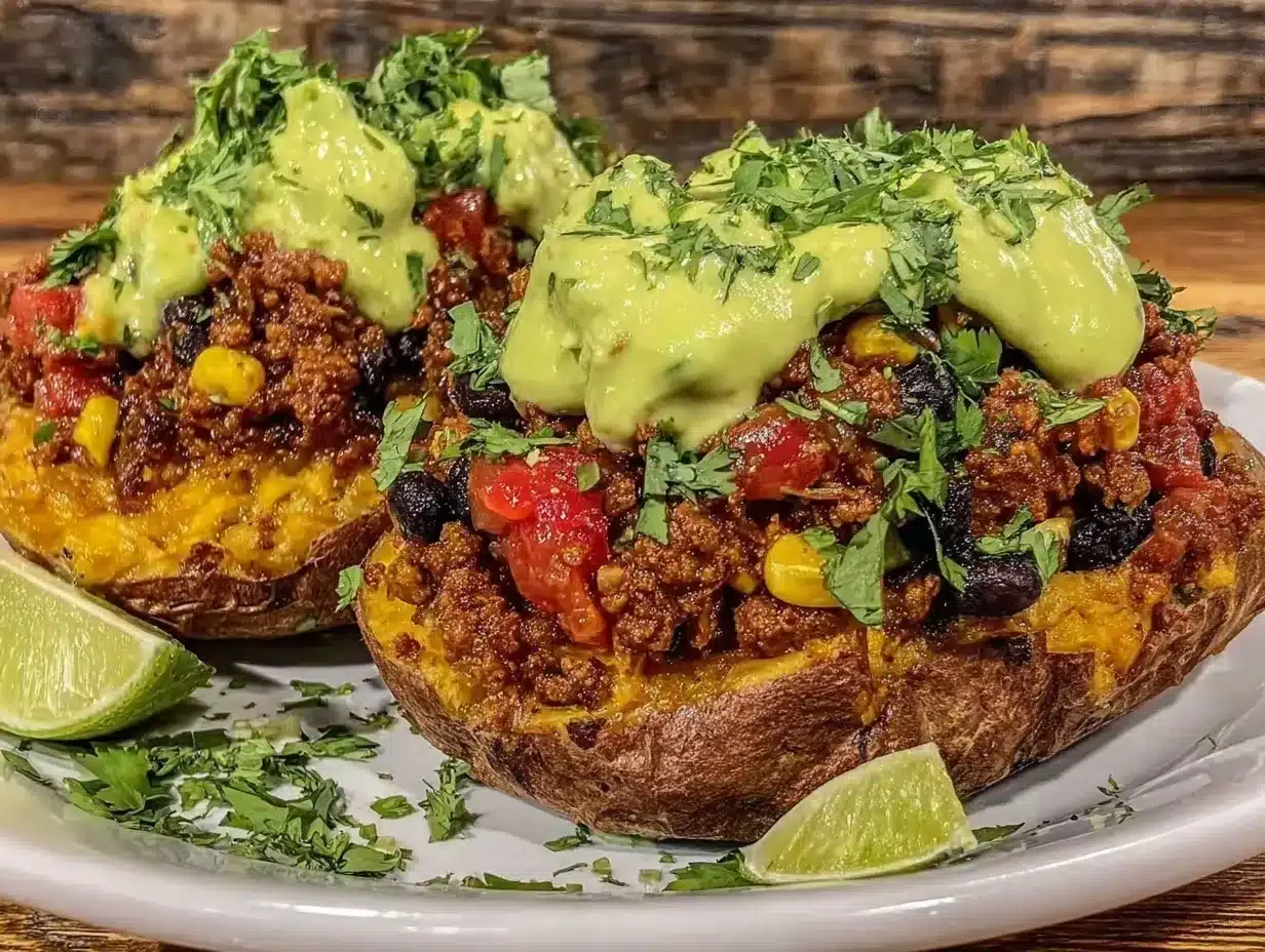taco-stuffed sweet potatoes preparation steps