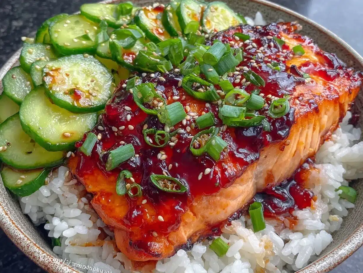 teriyaki salmon rice bowl preparation steps