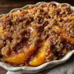 bourbon peach crisp - featured image