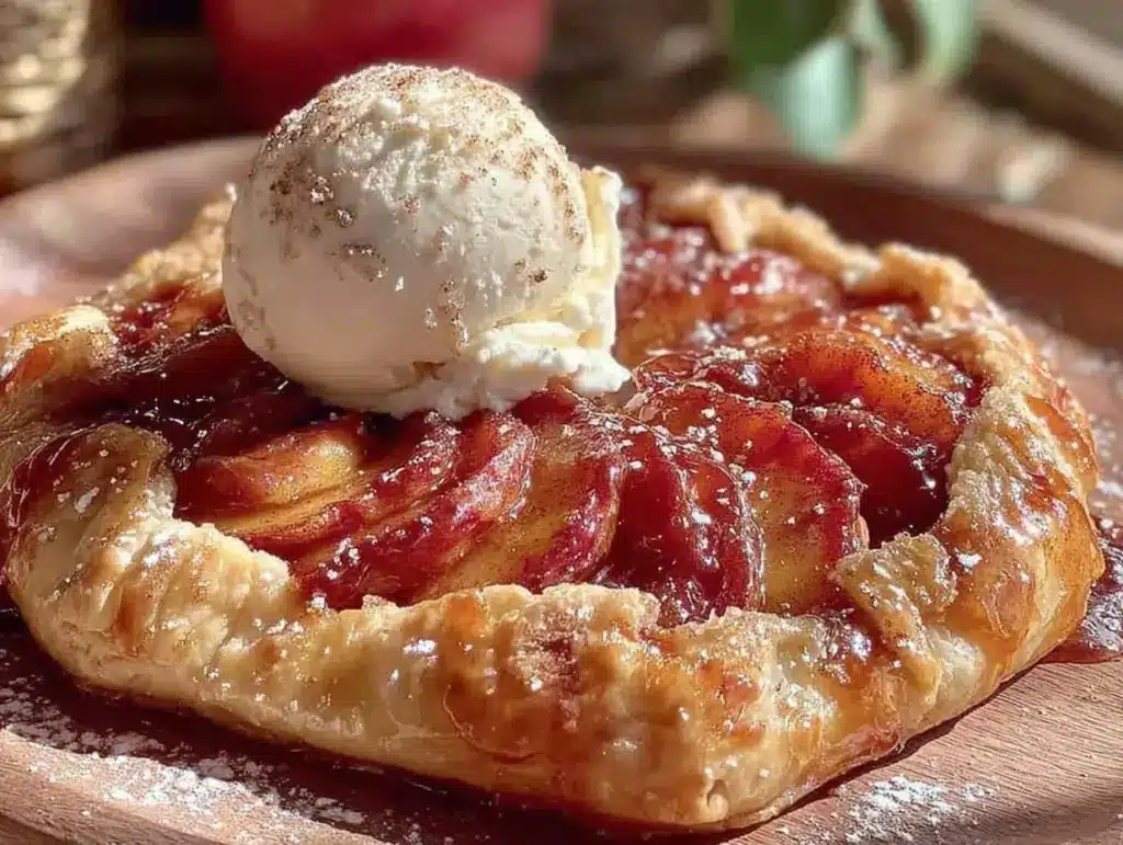 brown butter peach galette - featured image