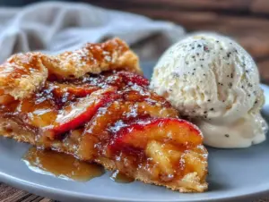 brown butter peach galette - featured image