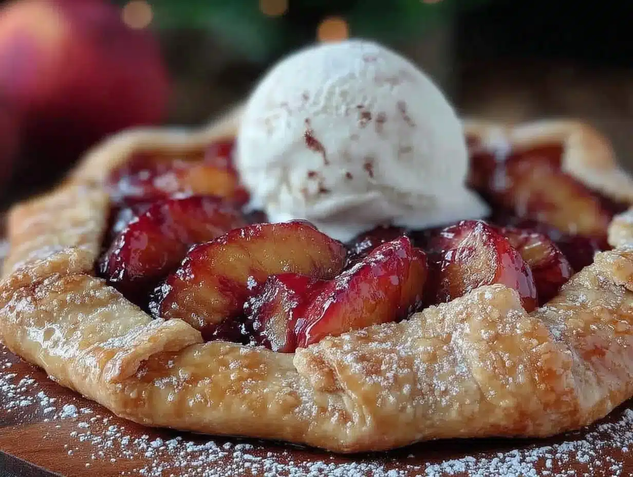 brown butter peach galette preparation steps