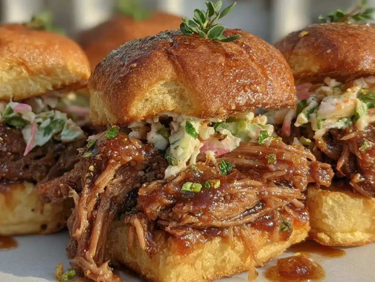 brown sugar bourbon glazed pulled pork sliders preparation steps