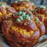 buffalo chicken dip stuffed pretzel bites - featured image