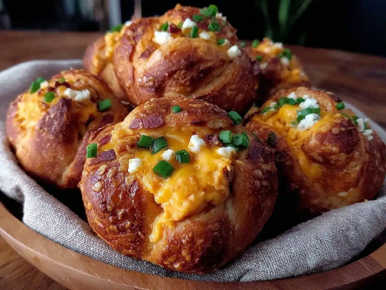 buffalo chicken dip stuffed pretzel bites preparation steps