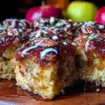 caramel apple sheet cake - featured image