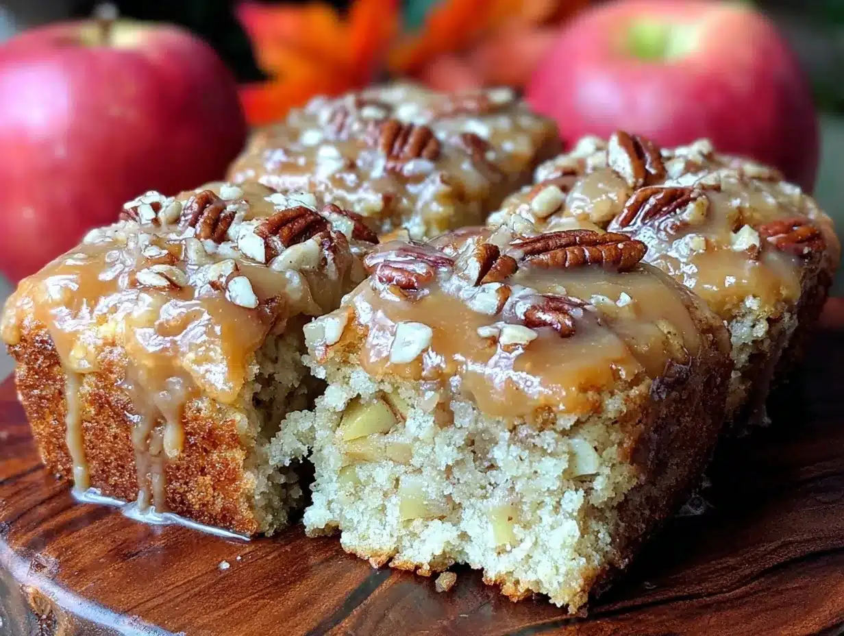 caramel apple sheet cake preparation steps