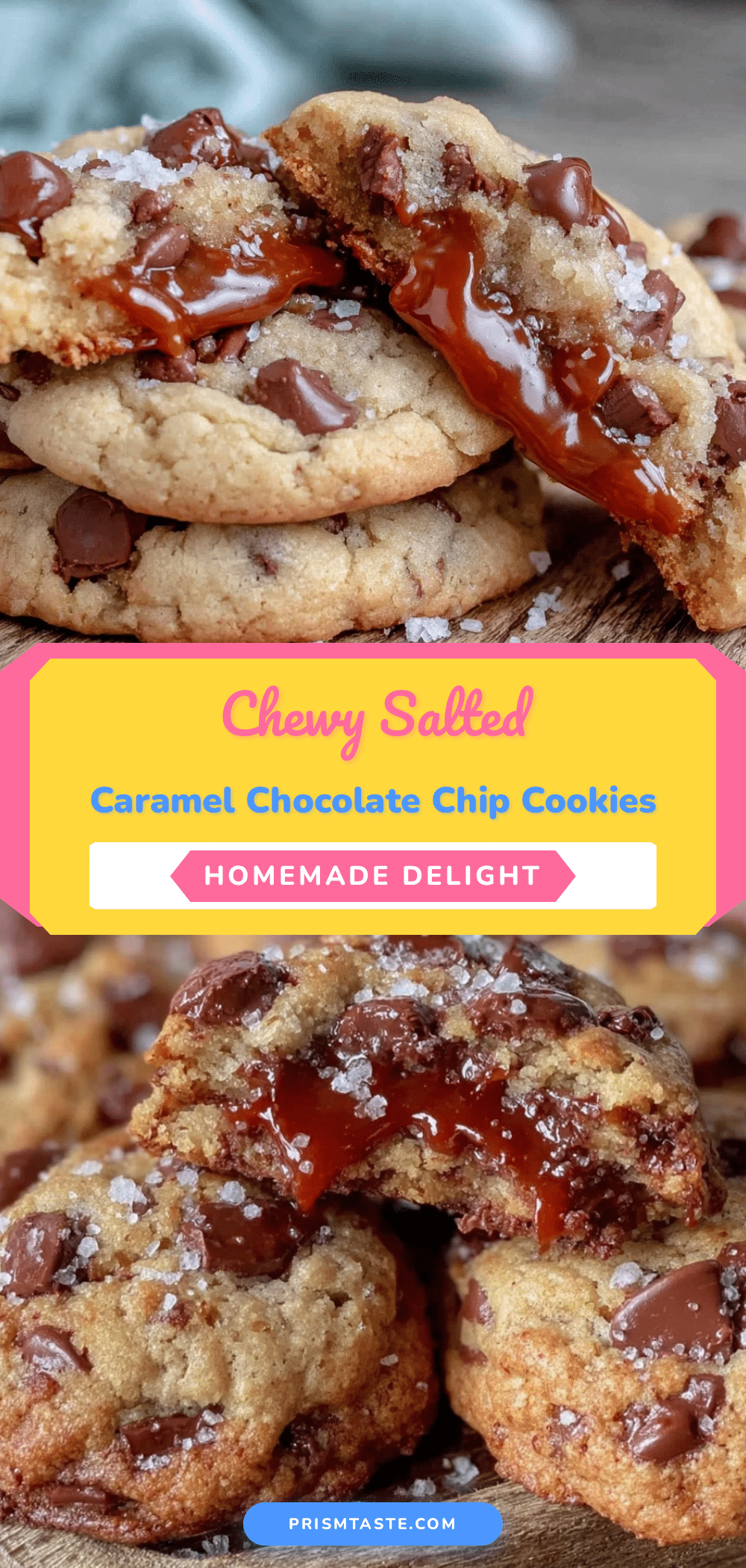 chewy salted caramel chocolate chip cookies recipe