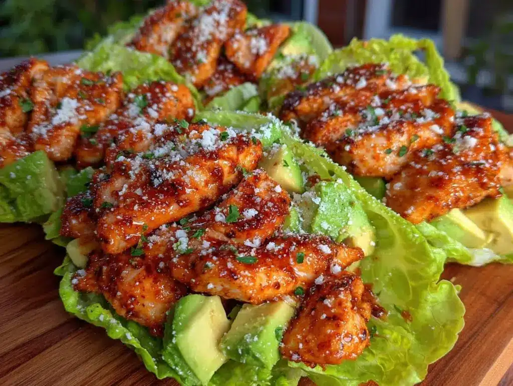 chicken caesar avocado lettuce wrap - featured image