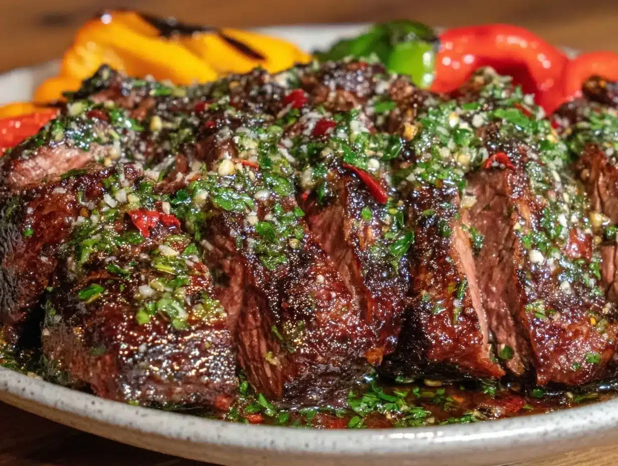 chimichurri flank steak preparation steps