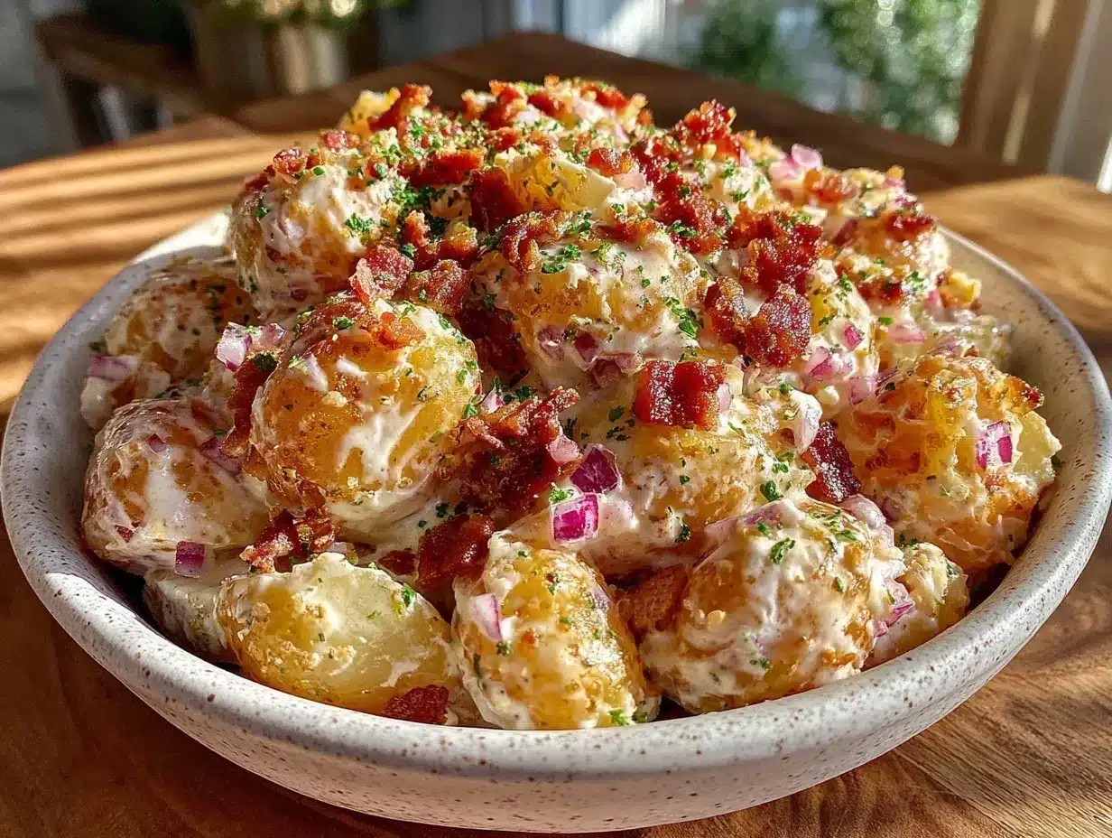 creamy bacon ranch potato salad preparation steps