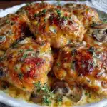 creamy boneless chicken thighs - featured image