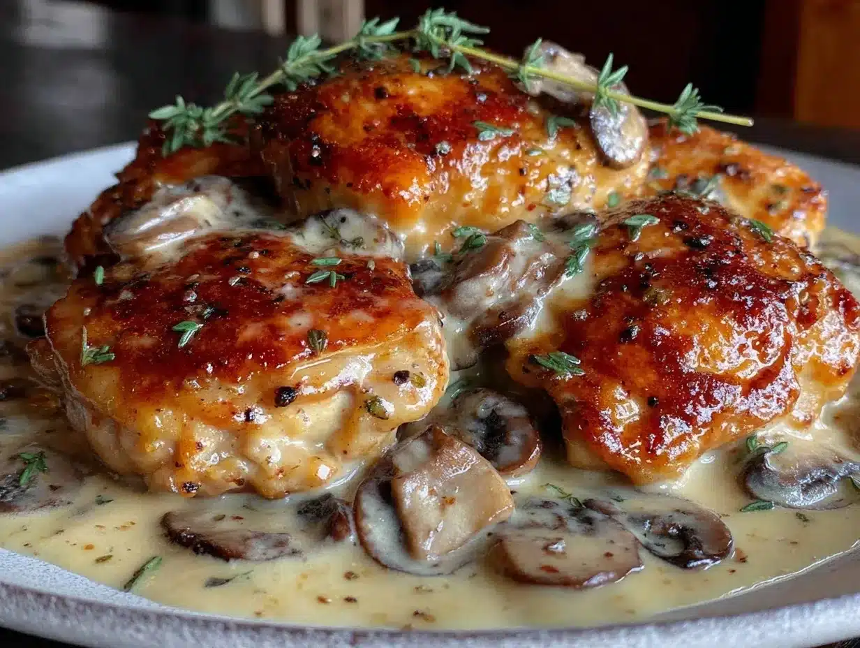 creamy boneless chicken thighs preparation steps