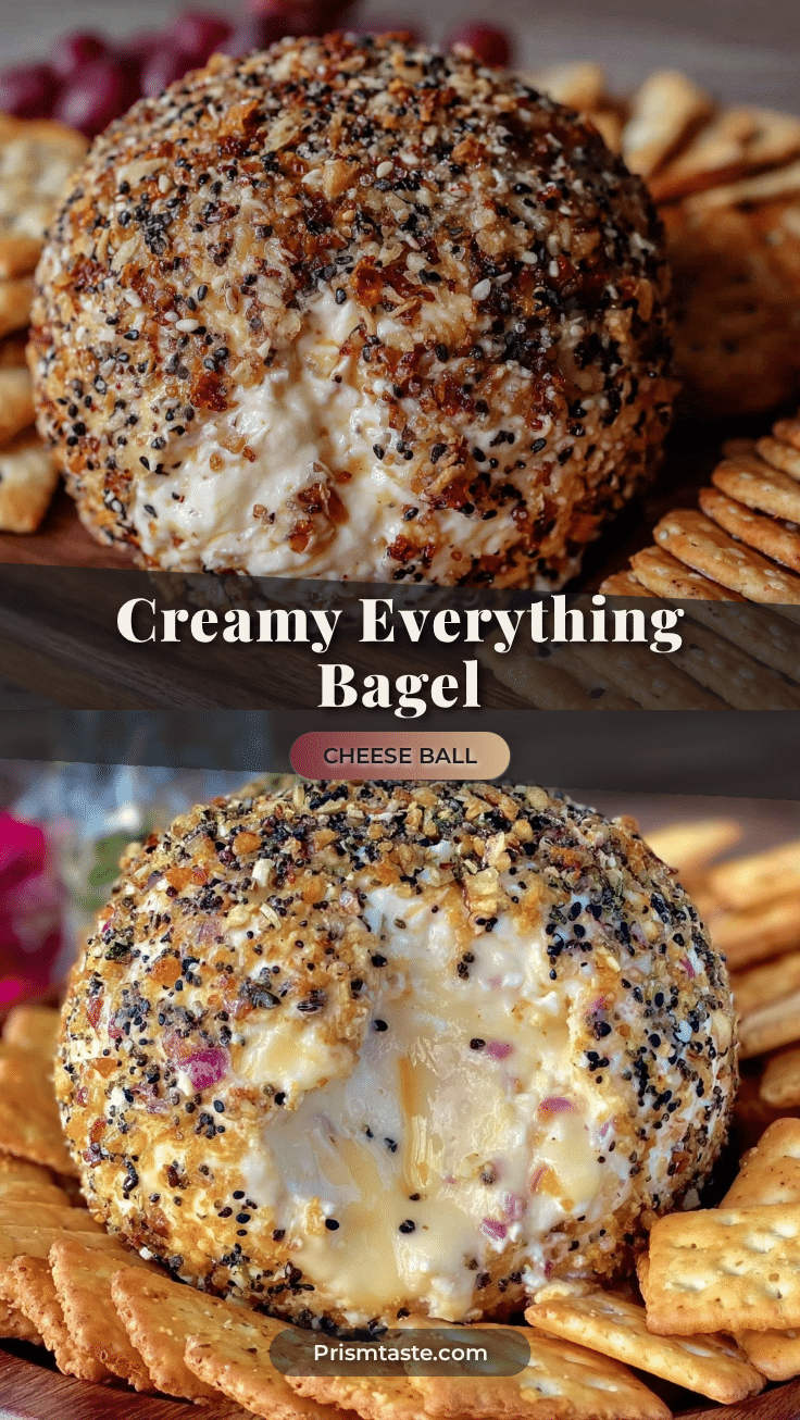creamy everything bagel cheese ball recipe