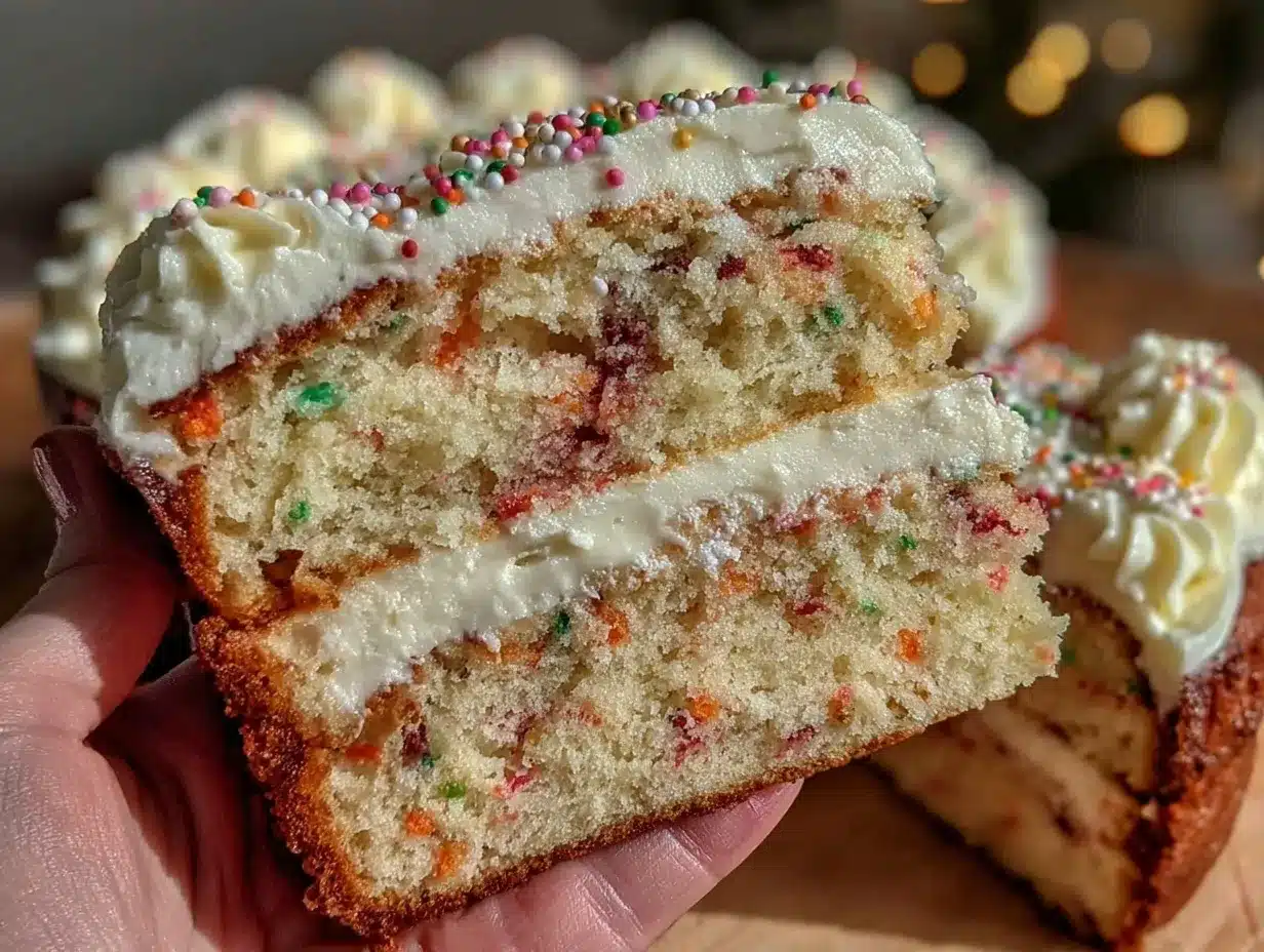 creamy funfetti layer cake preparation steps
