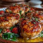 creamy garlic butter tuscan chicken - featured image