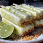 creamy key lime pie popsicles - featured image
