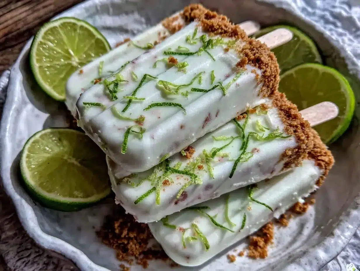 creamy key lime pie popsicles preparation steps