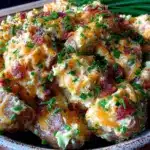 creamy loaded twice-baked potato salad - featured image