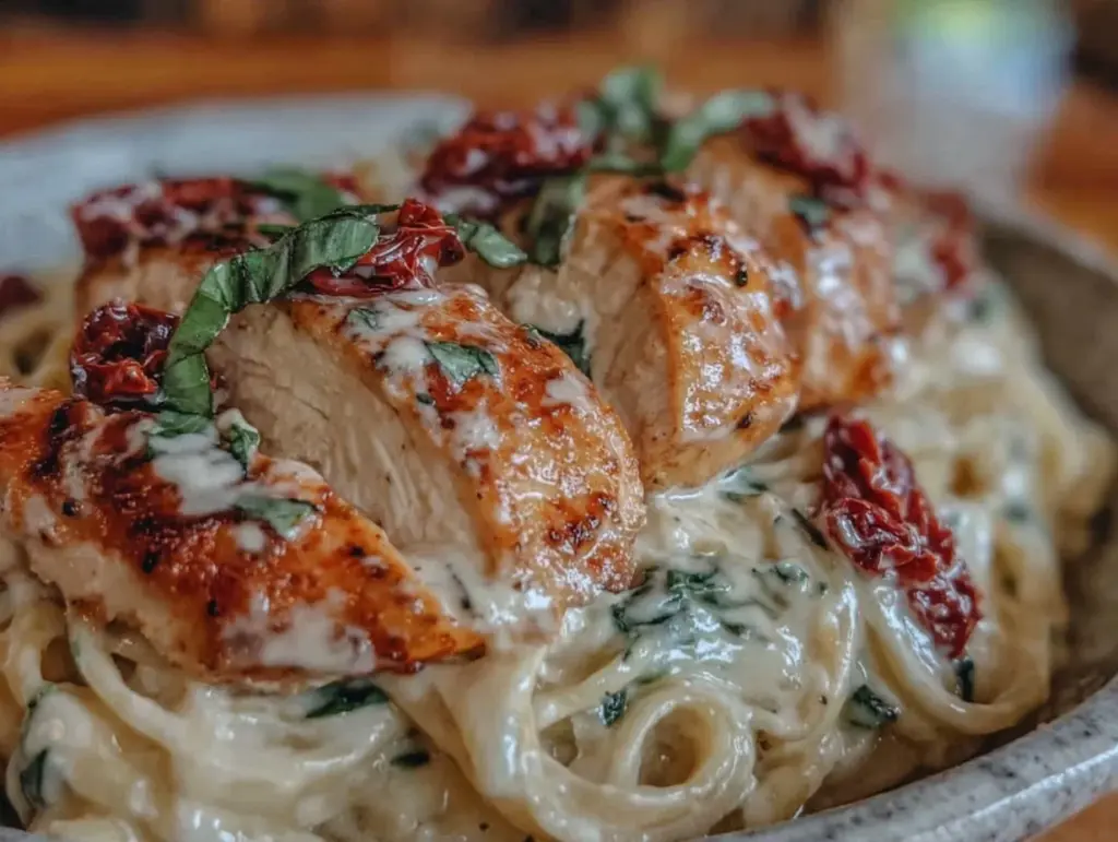 creamy marry me chicken pasta - featured image