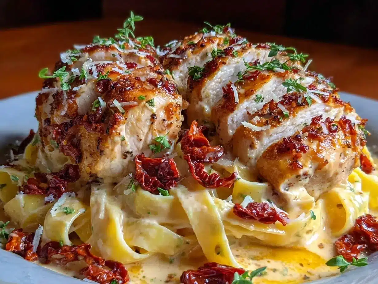 creamy marry me chicken pasta preparation steps